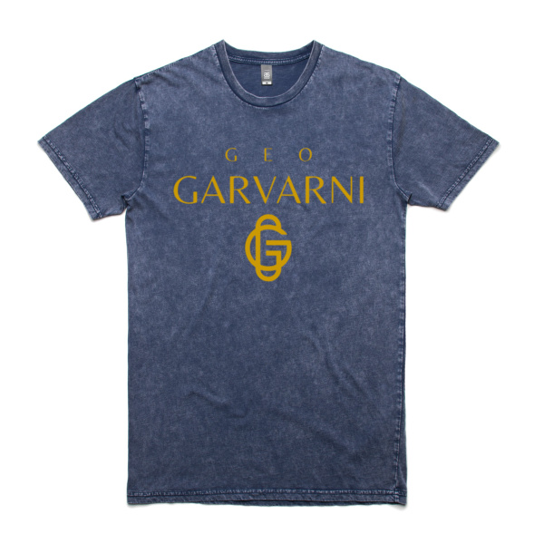Geo Garvarni gold printed stone wash tee - Stone Wash Staple Tee Thumbnail